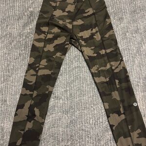 lululemon athletica Green Camouflage Leggings